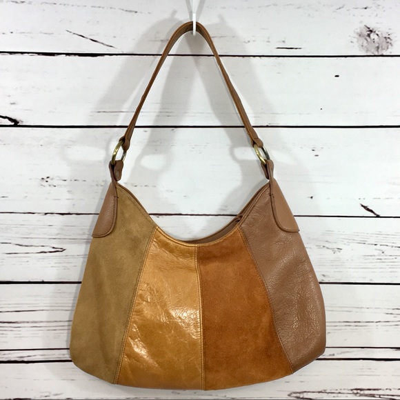 Aurielle Handbags - Aurielle Vintage Brown Suede Leather Hobo Purse